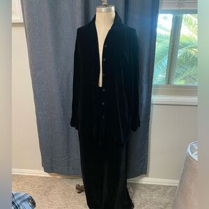 Eileen Fisher Black Velvet Set Size S
